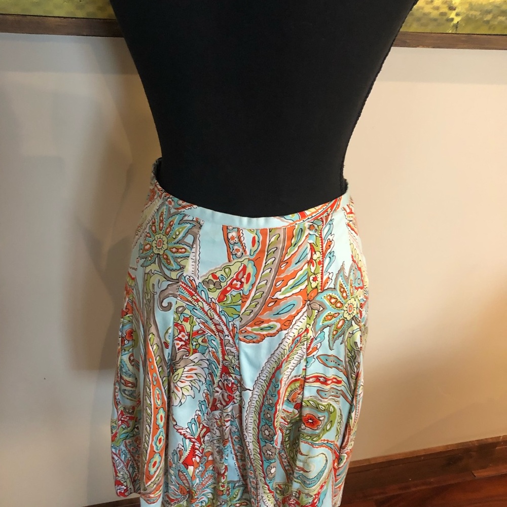 Tommy Bahama pleated tropical print skirt, size 2 - Picture 3 of 5
